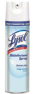 DISINFECTANT LYSOL AEROSOL CRISPLINEN 12/CS(EA) - Disinfectants